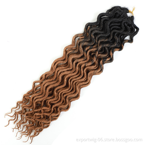 Faux Locs Curly Crochet Braid Hair Extensions Dreadlock Synthetic Braid Curly Braiding Extensions Faux Hair Locs